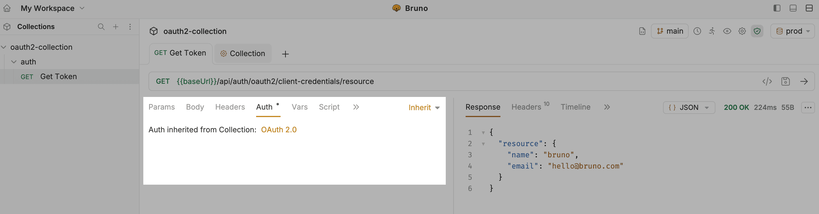 Navigate Request and Select Inherit