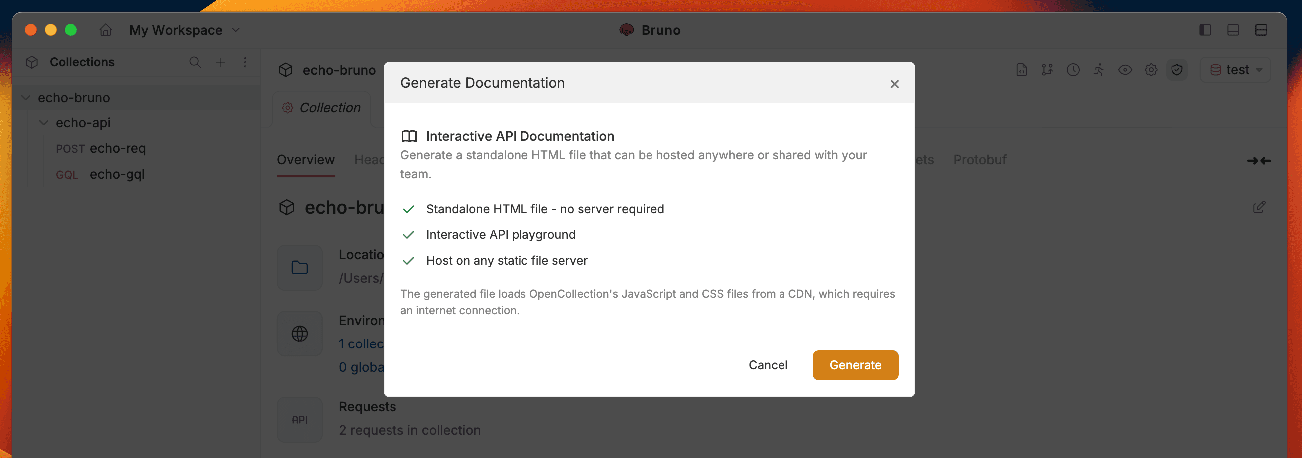 Click Generate Button